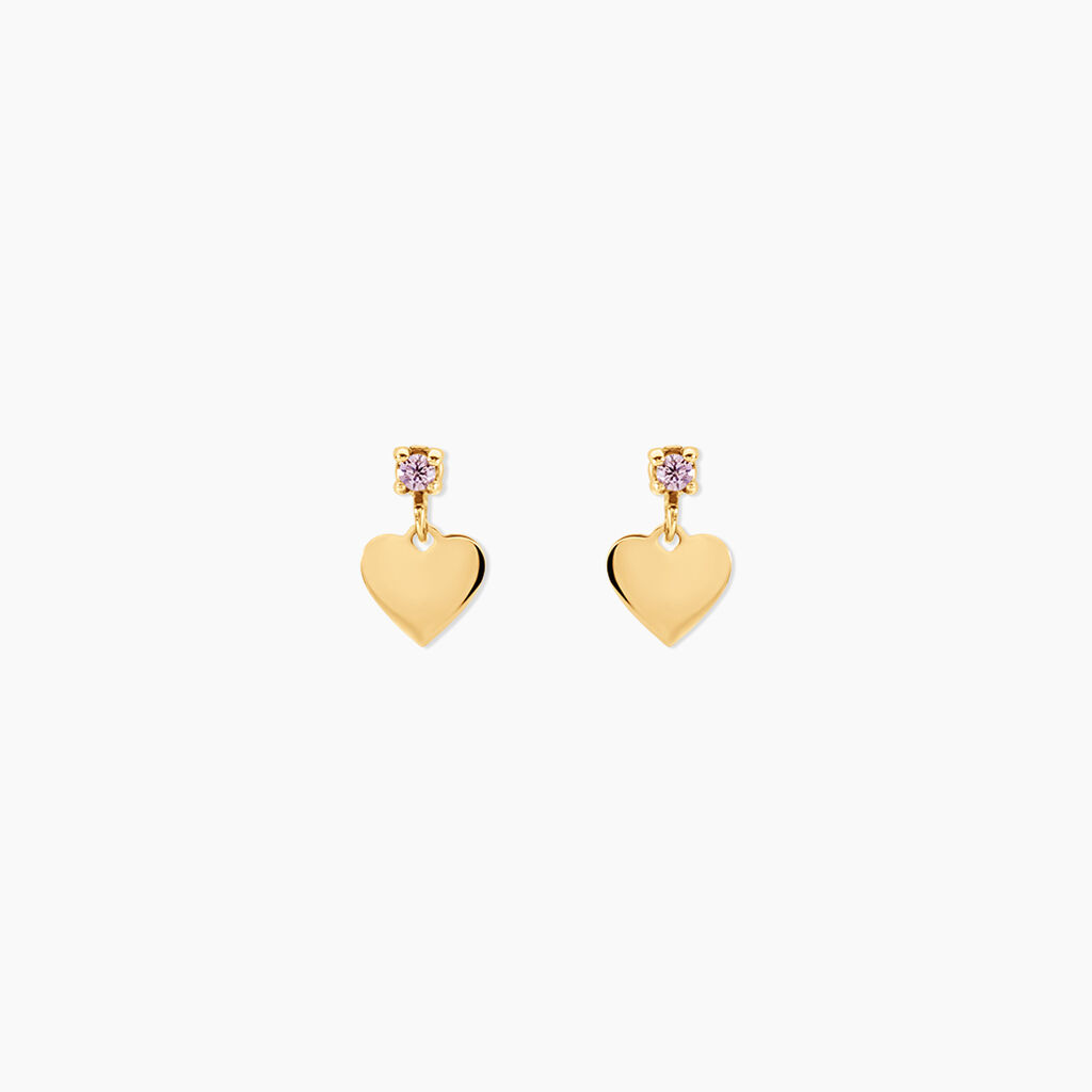 Boucles D'oreilles Pendantes Or Jaune Marie Lou Oxyde De Zirconium - Pendantes Enfant | Marc Orian