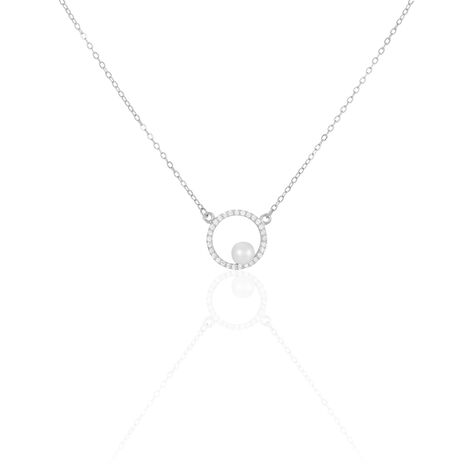 Collier Marthe Argent Blanc Perle De Culture Et Oxyde De Zirconium - Colliers avec pierres Femme | Marc Orian