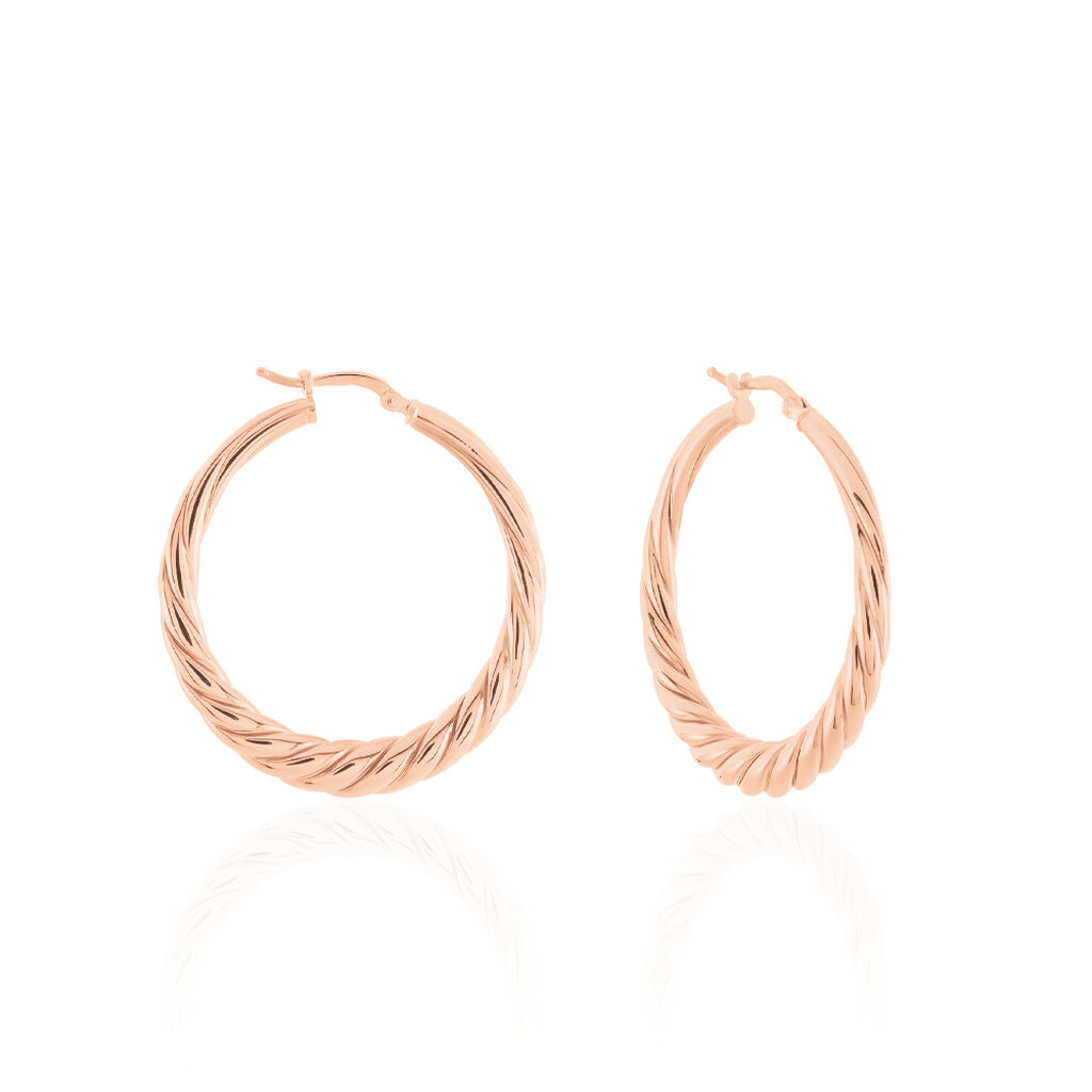 Cr&eacute;oles Asael Argent Rose - Cr&eacute;oles Femme | Marc Orian