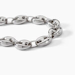 Bracelet Carrus Maille Grain De Cafe Argent Blanc - Bracelets mailles Homme | Marc Orian