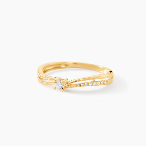 Bague Solitaire Asia Or Jaune Diamant - Parures de mariage Femme | Marc Orian