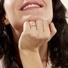Bague Solitaire Samantha Or Blanc Diamant - Bagues Solitaire Femme | Marc Orian
