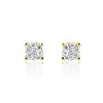 Boucles D'oreilles Puces Kate Or Jaune Diamant - Boucles d'oreilles mariage Femme | Marc Orian