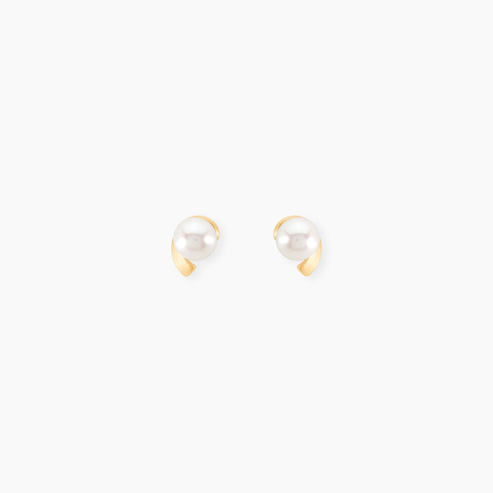 Boucles D'oreilles Puces Odelle Or Jaune Perle De Culture - Puces Femme | Marc Orian
