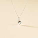 Collier Olly Or Blanc Oxyde De Zirconium - Colliers avec pierres Femme | Marc Orian
