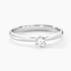 Bague Solitaire Veronika Or Blanc Diamant - Bagues Solitaire Femme | Marc Orian