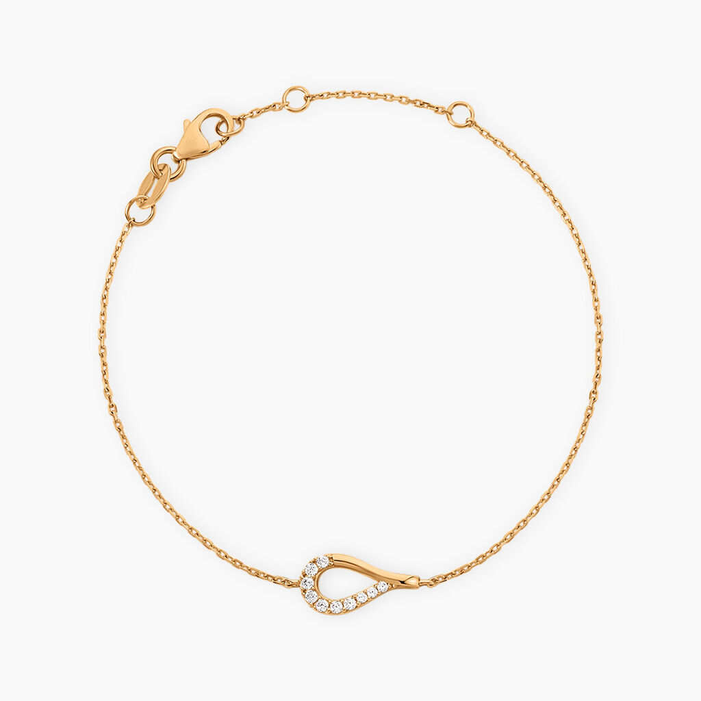 Bracelet Monia Plaqu&eacute; Or Jaune Oxyde De Zirconium - Bracelets fantaisie Femme | Marc Orian