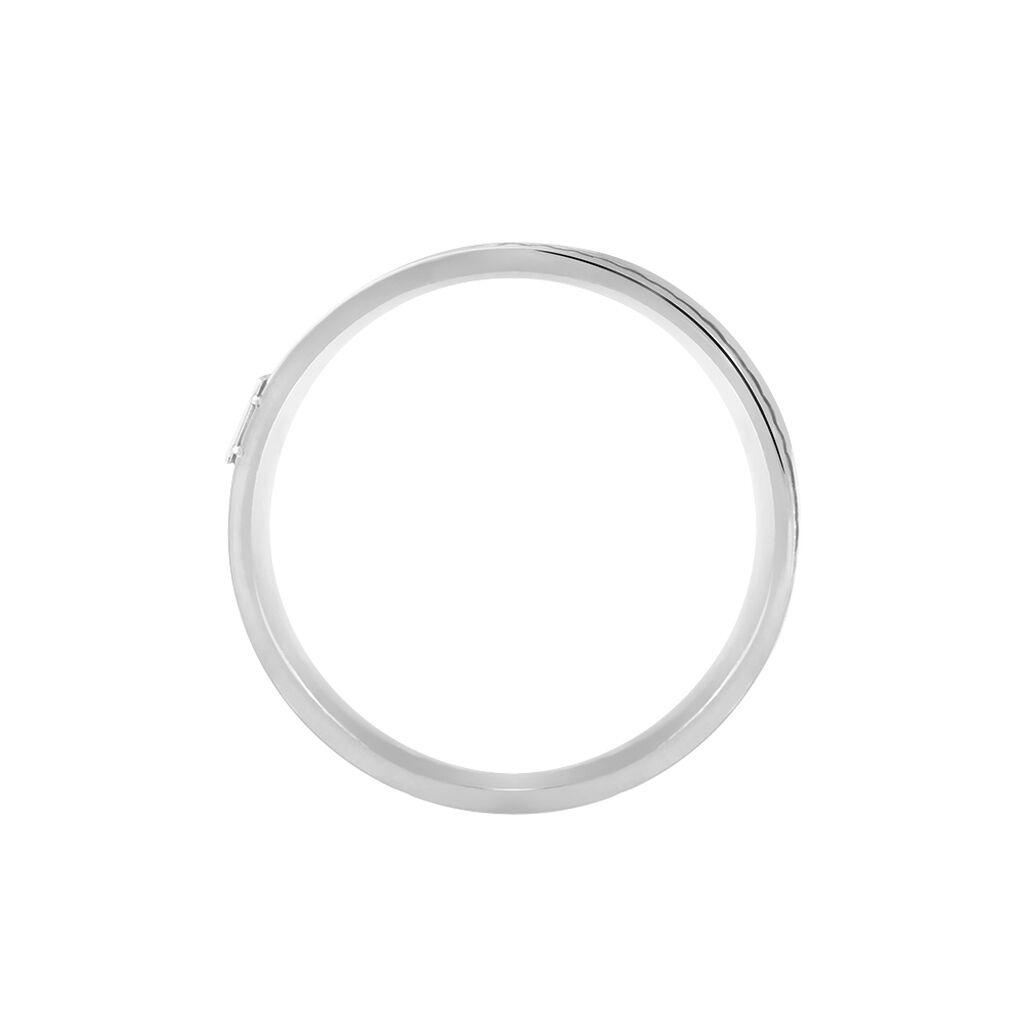 Bague Madine Acier Blanc Diamant - Bagues Homme | Marc Orian