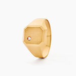 Chevali&egrave;re Malcolm Carree Or Jaune Oxyde De Zirconium - Bijoux personnalis&eacute;s Homme | Marc Orian