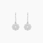 Boucles D'oreilles Pendantes Lynne Argent Blanc - Pendantes Femme | Marc Orian