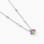 Collier Evasion Argent Blanc Pierre De Synthese Oxyde De Zirconium - Colliers avec pierres Femme | Marc Orian