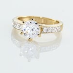 Bague Solitaire Stevie Plaqu&eacute; Or Jaune Oxyde De Zirconium - Bijoux fantaisie Femme | Marc Orian