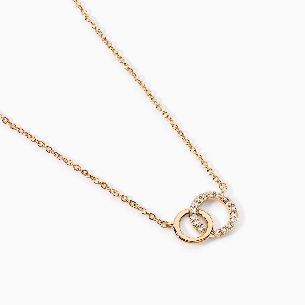 Collier Poeae Plaqu&eacute; Or Jaune Oxyde De Zirconium - Colliers avec pierres Femme | Marc Orian