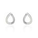Boucles D'oreilles Puces Argent Blanc Tancelin Oxydes De Zirconium - Puces Femme | Marc Orian