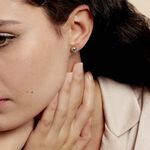 Boucles D'oreilles Puces Fidelia Boule Or Blanc - Puces Femme | Marc Orian