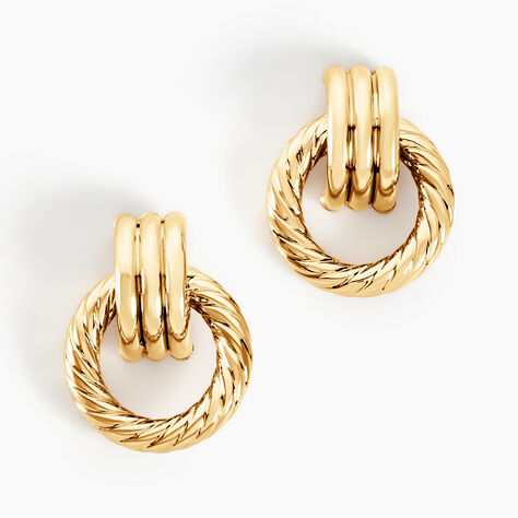 Boucles D'oreilles Puces Zareen Or Jaune - Puces Femme | Marc Orian