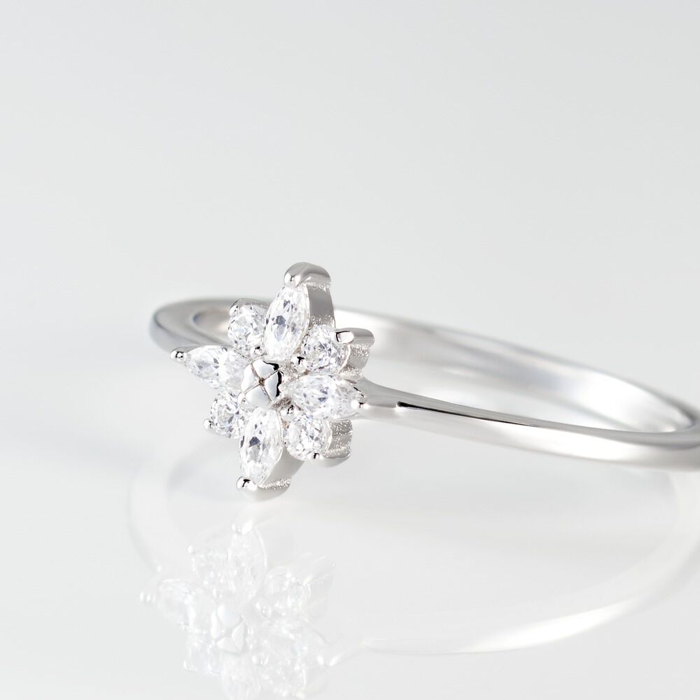 Bague Eclat Argent Blanc Oxyde De Zirconium - Bagues avec pierre Femme | Marc Orian