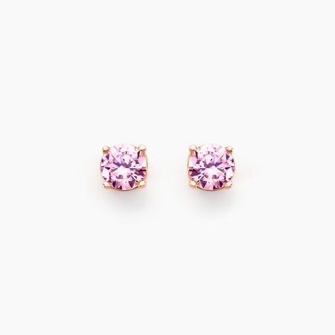 Boucles D'oreilles Puces Rio Argent Rose Oxyde - Puces Femme | Marc Orian