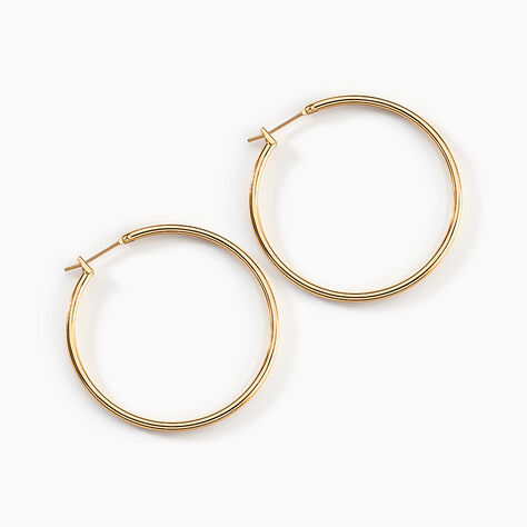 Cr&eacute;oles Ada Lisse Plaqu&eacute; Or Jaune - Cr&eacute;oles Femme | Marc Orian