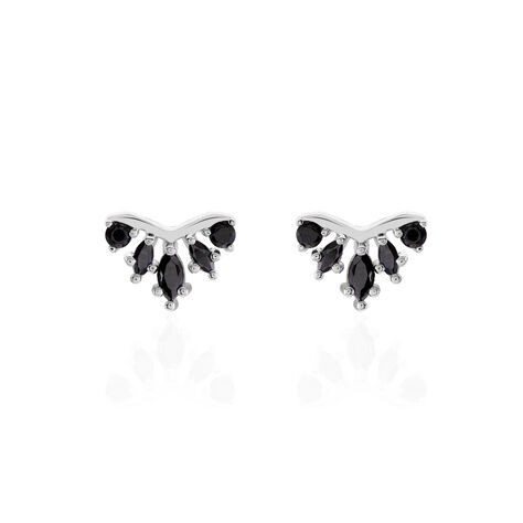 Boucles D'oreilles Puces Calixa Argent Blanc Oxyde De Zirconium - Puces Femme | Marc Orian