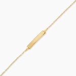 Bracelet Identit&eacute;e Gaspardine Argent Dor&eacute; A L'Or 750/1000 - Gourmettes Femme | Marc Orian