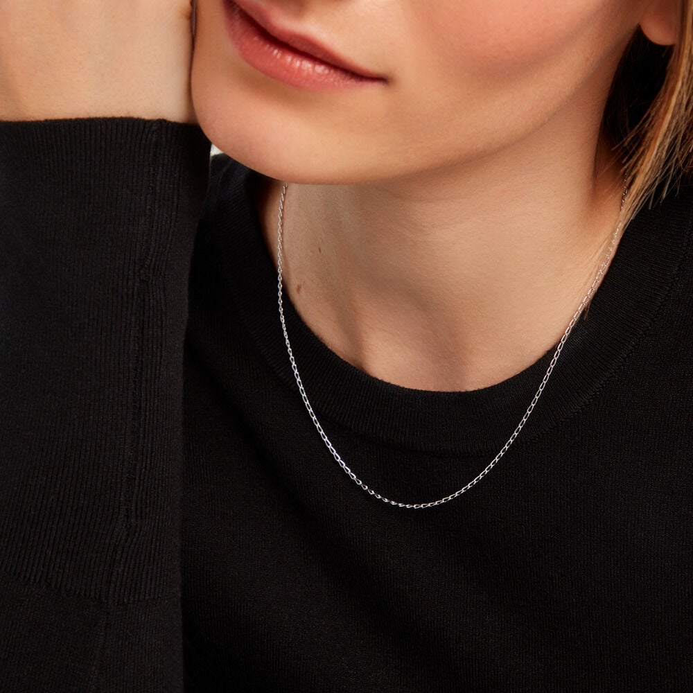 Collier Maille Nuncio Argent Blanc - Chaines Famille | Marc Orian