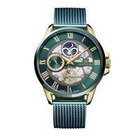 cadran argenté fond bleu bracelet acier bleu