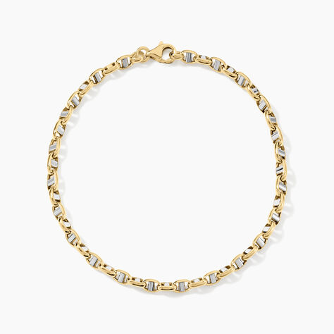 Bracelet Carlo Or Bicolore Maille Marine Ronde - Bracelets mailles Femme | Marc Orian