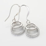 Boucles D'oreilles Pendantes Isabel Argent Blanc Oxyde De Zirconium - Pendantes Femme | Marc Orian