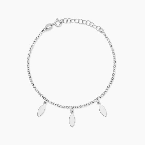 Bracelet Argent Blanc Osama - Bracelets fantaisie Femme | Marc Orian