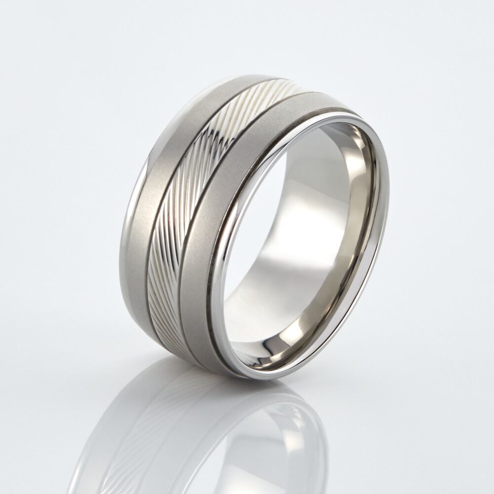 Bague Acier Blanc Sabien - Bagues grosses Homme | Marc Orian