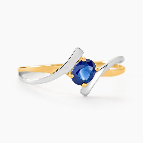 Bague Rosmunda Or Bicolore Saphir - Solitaires Femme | Marc Orian