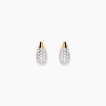 Boucles D'Oreilles Puces Nancia Argent Dor&eacute; A L'Or 750/1000 Oxyde De Zirconium - Puces Femme | Marc Orian