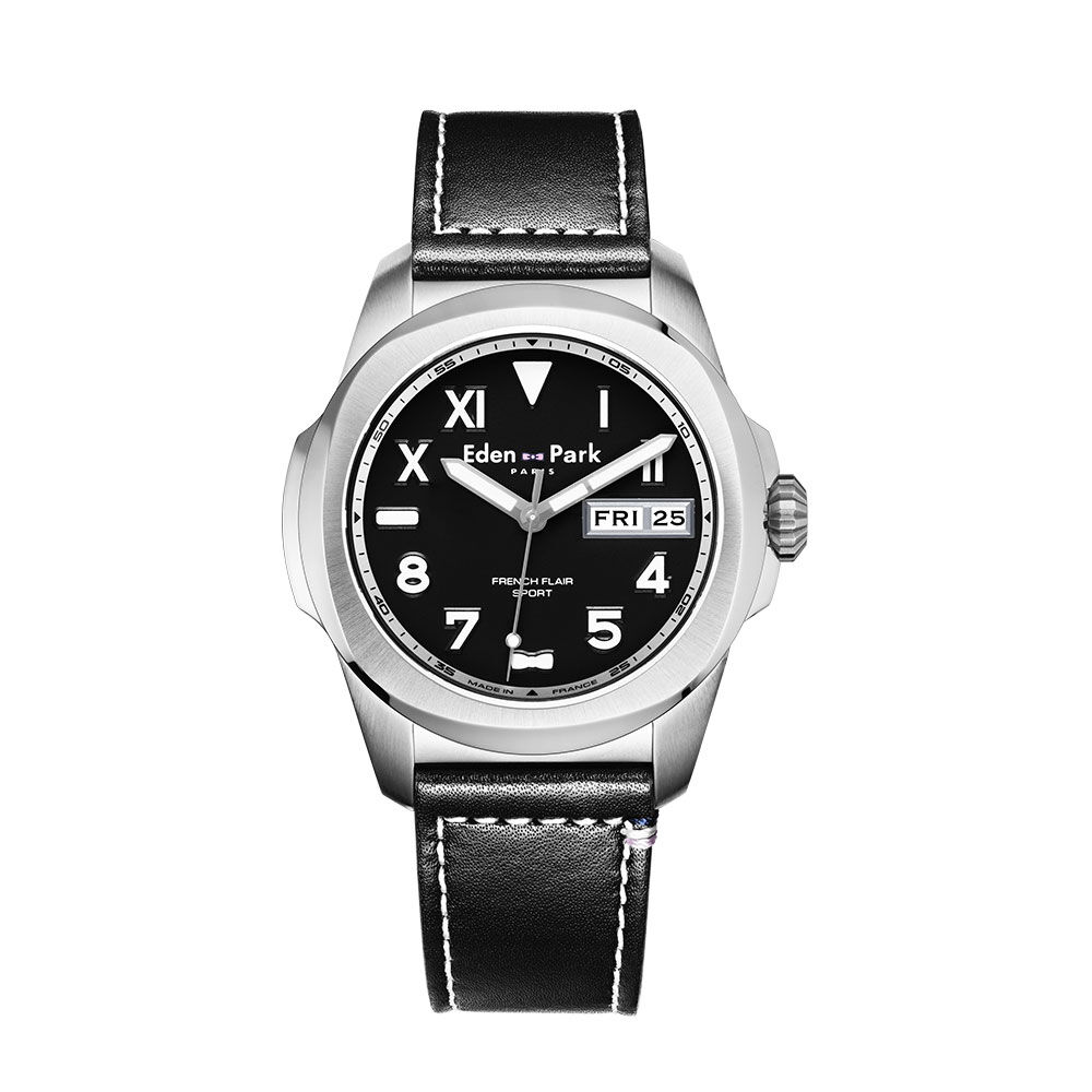 Montres verre saphir avec bracelet Cuir Marc Orian