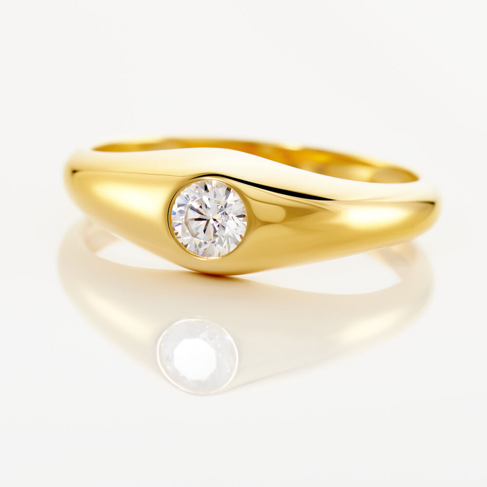 Chevaliere Maxime Or Jaune Oxyde - Solitaires Famille | Marc Orian