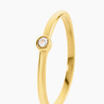 Bague Mareva Acier Jaune Oxyde De Zirconium - Bijoux fantaisie Femme | Marc Orian