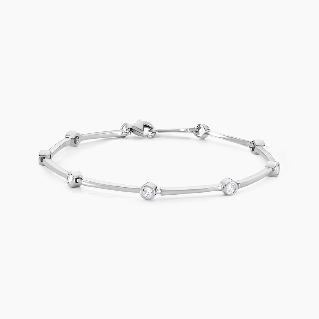Bracelet Eshan Argent Blanc Oxyde De Zirconium - Bracelets chaînes Femme | Marc Orian