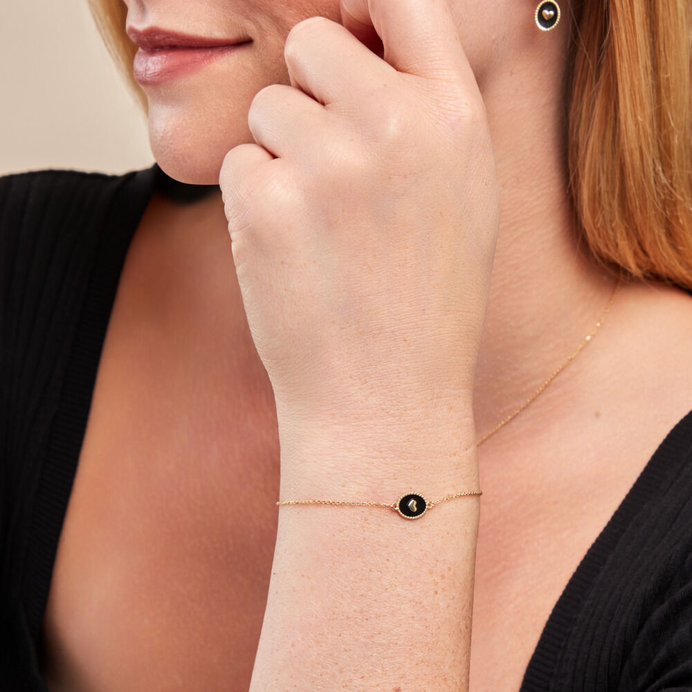 Bracelet Black Jack Or Jaune - Bracelets Medailles Femme | Marc Orian