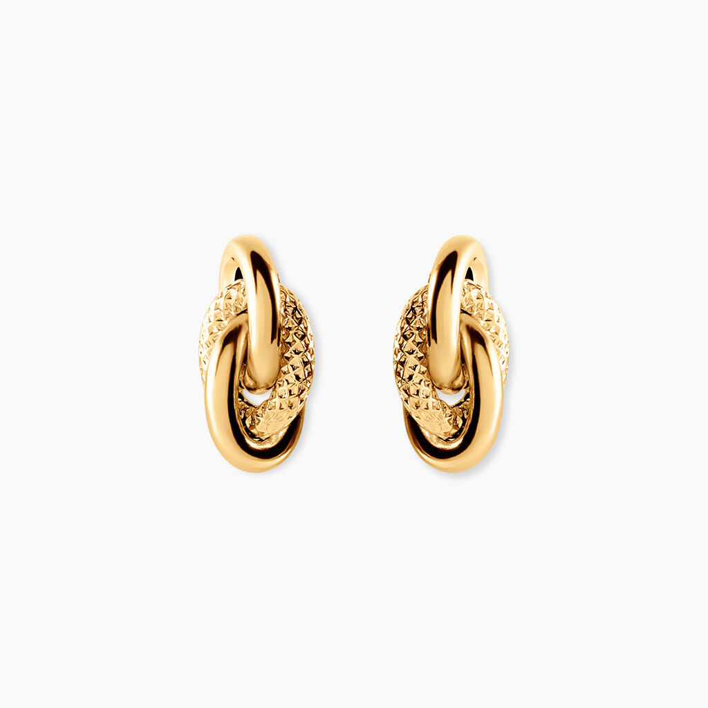 Boucles D'oreilles Puces Niko Or Jaune - Puces Famille | Marc Orian