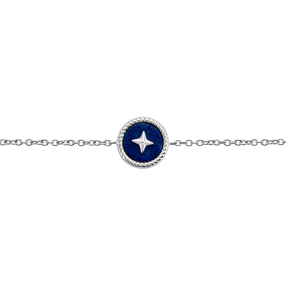 Bracelet Izarra Argent Blanc Lapis Lazuli - Bracelets Medailles Femme | Marc Orian