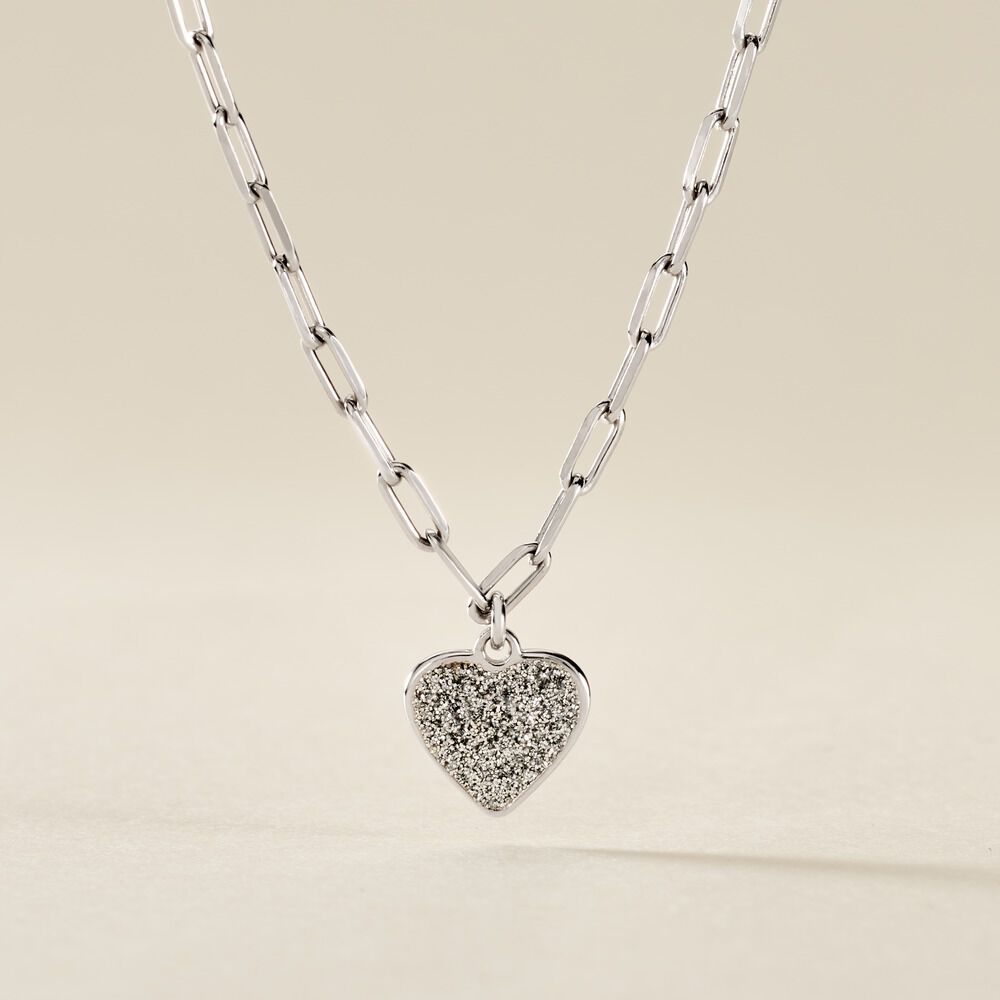 Collier Etincelante Argent Blanc - Colliers ras du cou Femme | Marc Orian