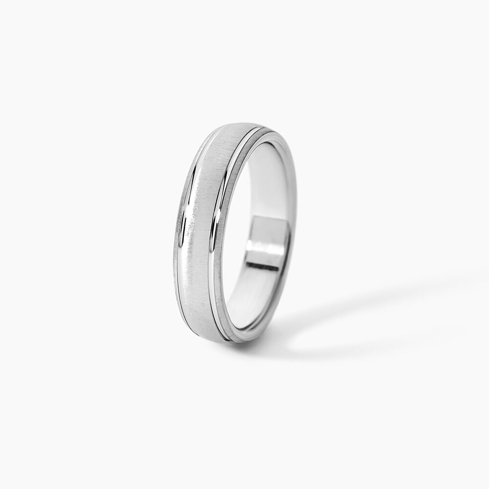 Alliance Argent Blanc Loic - Alliances duo Homme | Marc Orian