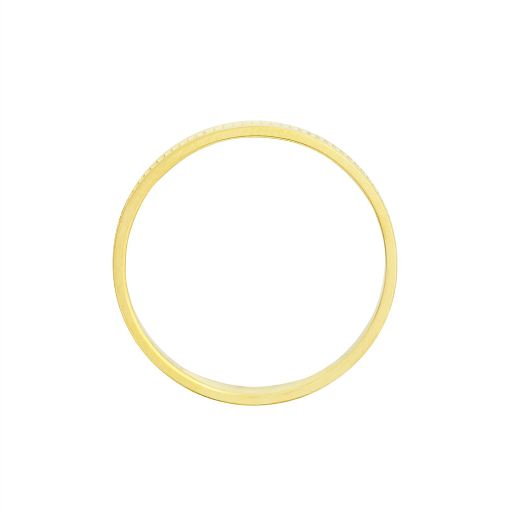 Alliance Perlee Ruban Plat Or Jaune - Alliances duo Unisex | Marc Orian