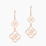 Boucles D'oreilles Pendantes Letizia Argent Rose - Pendantes Femme | Marc Orian