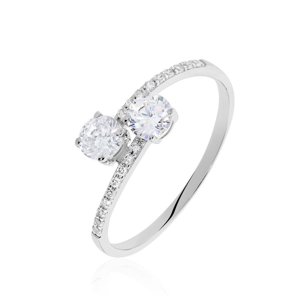 Bague Arista Or Blanc Oxyde De Zirconium - Bagues avec pierre Femme | Marc Orian