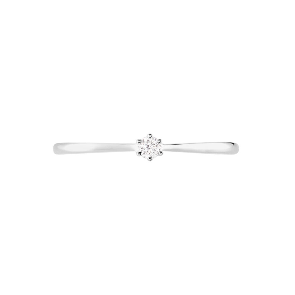 Bague Solitaire Athena Or Blanc Diamant - Solitaires Femme | Marc Orian