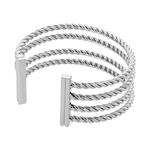 Jonc Ouvert Acier Blanc Galaad - Bracelets joncs Femme | Marc Orian