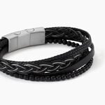 Bracelet Jourdan Tex Cuir Noir Onyx - Bracelets cuir Homme | Marc Orian