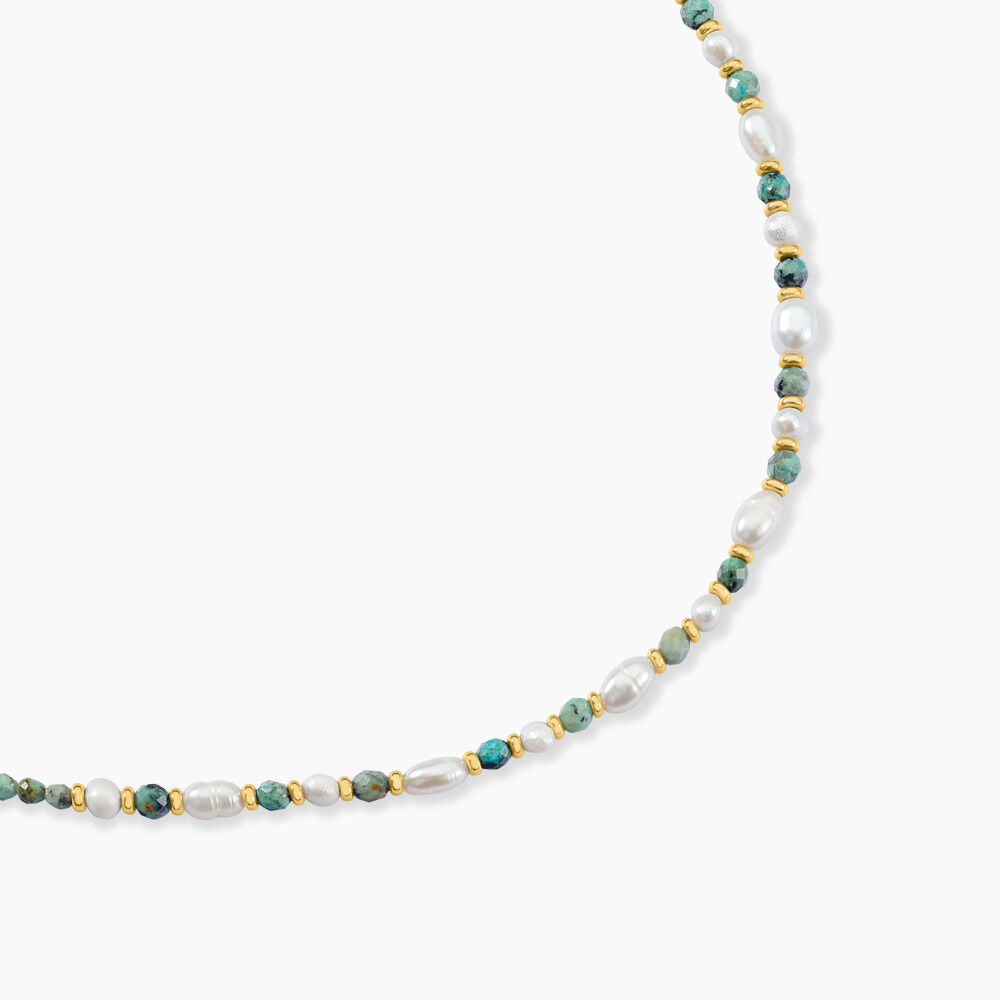 Collier Acier Jaune Turquoise - Colliers avec pierres Femme | Marc Orian