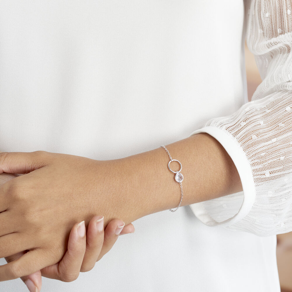 Bracelet Bastiano Argent Blanc Oxyde De Zirconium - Bracelets chaînes Femme | Marc Orian